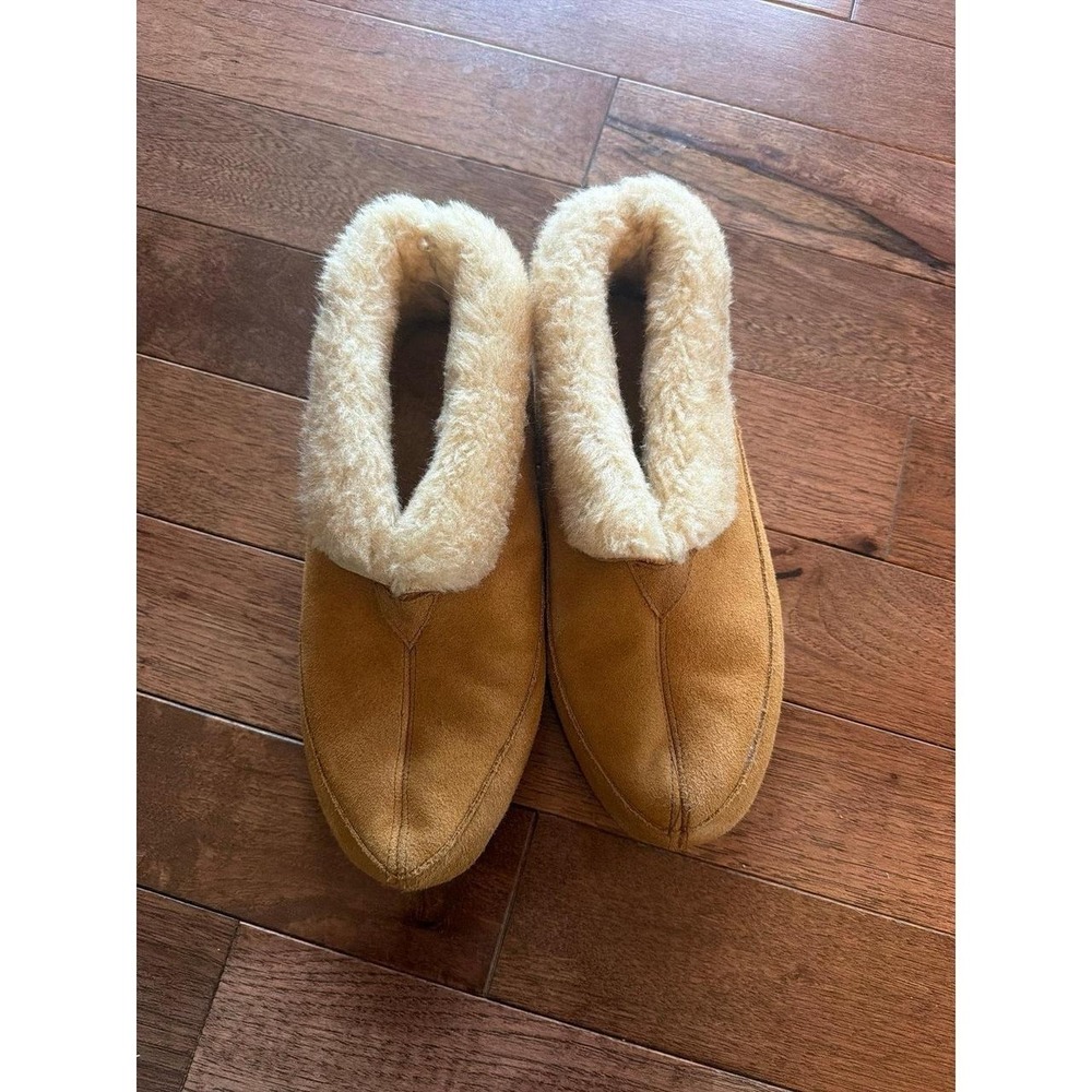 Cozy Sheepskin Lined Suede Slippers Womens Guide Gear 10M
